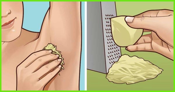 درمان تیرگی زیر بغل با سیب زمینی