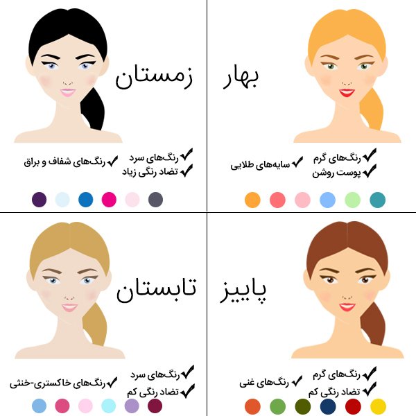 رنگهای آرایش فصل رنگهای آرایش فصل